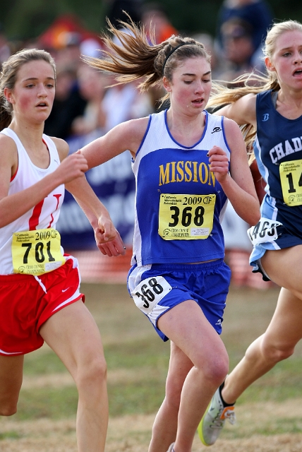 2009 CIF XC Girls D5-043.JPG - 2009 California CIF Cross Country Championships, Woodward Park, Fresno, California